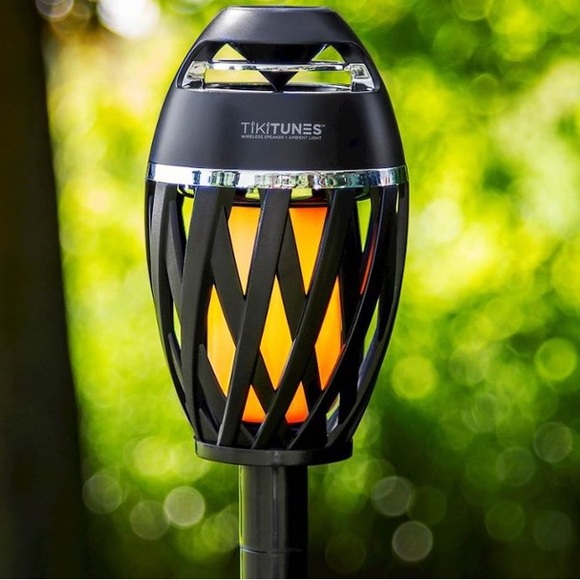 TikiTunes WiFi Bluetooth LED Outdoor Waterproof Flame Torch Wireless Speaker - Picture 12 of 16